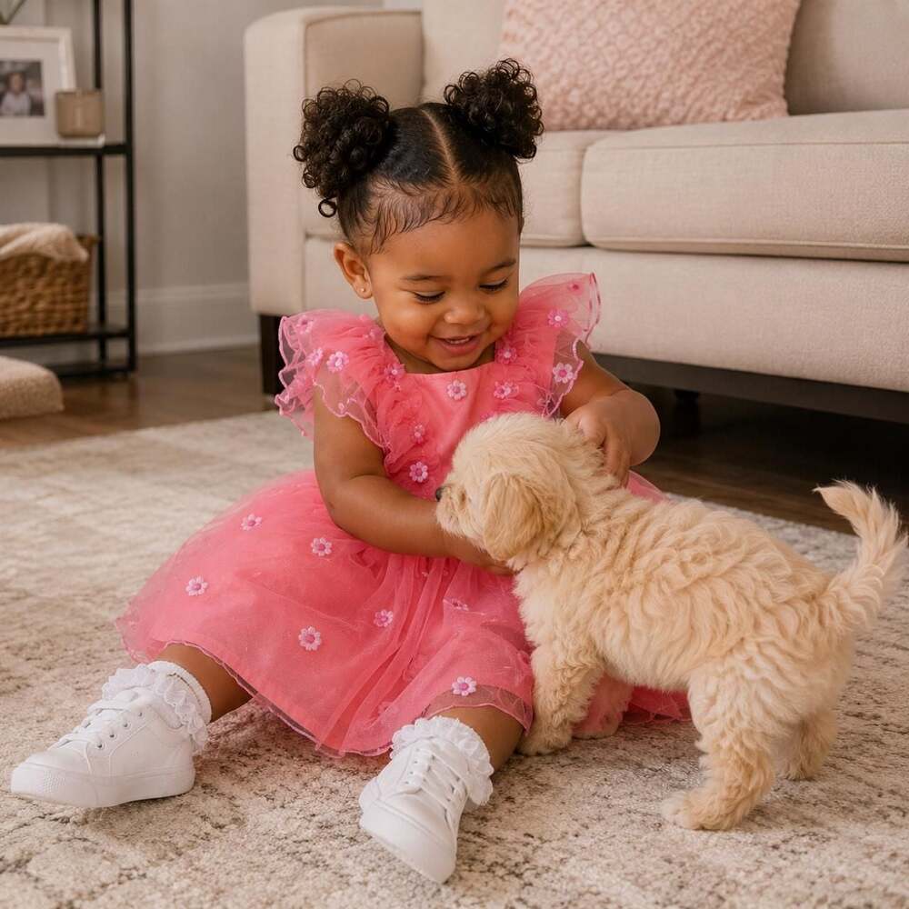 Berkley Jensen Toddler Pink Floral Tulle Dress